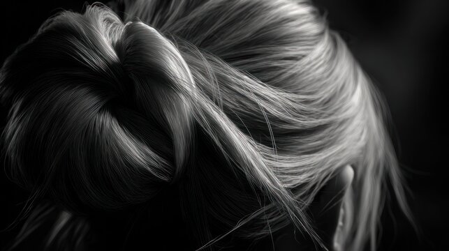 Elegant hair updo closeup