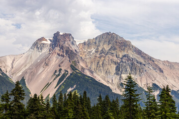 Majestic Mountain Landscape With Lush Forest in Whistler, BC, Canada