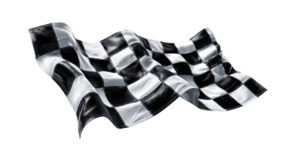 Checkered finish flag, billowing