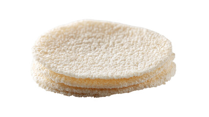Stacked rice crackers, studio shot, white background, snack food
