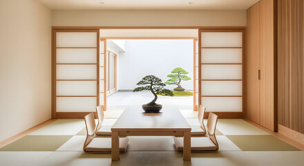 Japanese-Inspired Interior Design: Tranquil Room With Bonsai And Natural Light