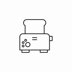 bread toaster kitchen icon sign vector