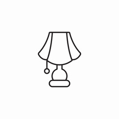 classic table lamp icon sign vector