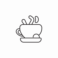 coffee cup splash icon sign vector