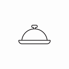covered food tray icon sign vector