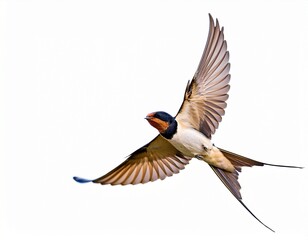 Obraz premium swallows flying isolated on white background