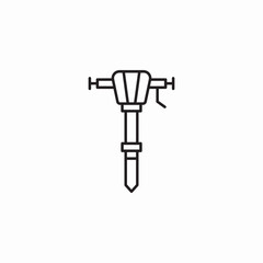 jackhammer tool icon icon sign vector