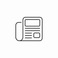 newspaper daily reads icon sign vector