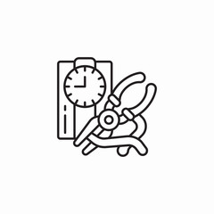 time clock service icon sign vector