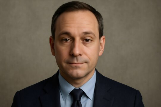 Portrait of businessman nodding in silence with serious expression, agreeing on a deal or listening carefully