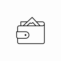 cash in wallet icon sign vector