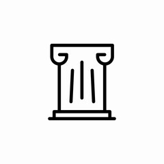 corinthian column capital icon sign vector