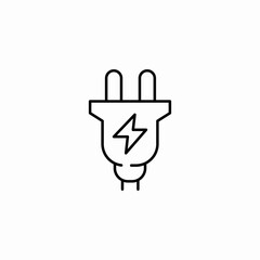 electrical power plug icon sign vector