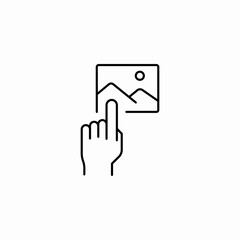 hand select image icon sign vector