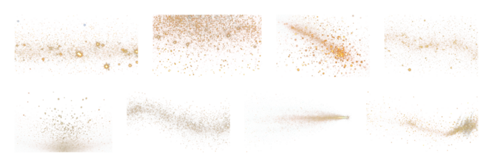 PNG Abstract glitter textures collection, element set on transparent background