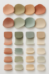Obraz premium Earth Tone Paint Swatches: Modern Color Palette for Home Decor and Interior Design
