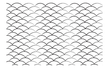 Seamless fish scale pattern in black and white © shammi
