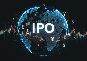 High Resolution Digital Artwork of IPO – Stock Market, Investment, Finance & Trading Concept Images