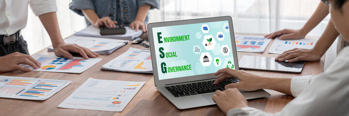 ESG environmental social governance policy for brisk business to set a standard to achieve high ESG...