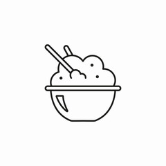bowl of ramen icon sign vector