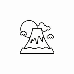 mount fuji scenery icon sign vector