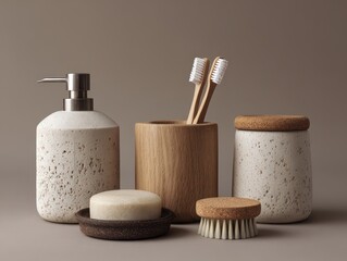 Clean Minimalist Sustainable Bathroom Accessories