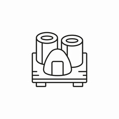sushi rice onigiri icon sign vector
