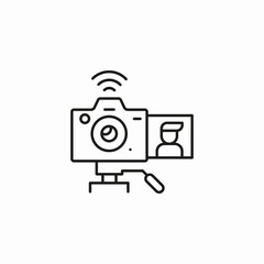 video selfie camera icon sign vector
