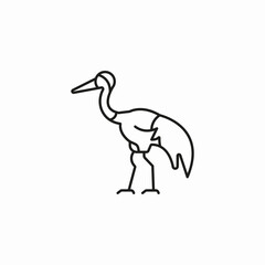 Fototapeta premium white stork bird icon sign vector