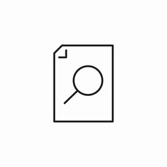 document magnifying glass icon sign vector