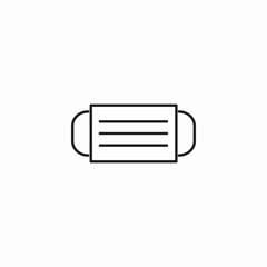 medical face mask icon sign vector