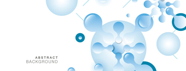 Vector design abstract connect. Science pattern texture. Internet technology banner. Molecular structure research
