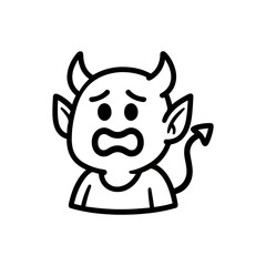 character emotion demon fear vector on white background
Vector icon character with emotion