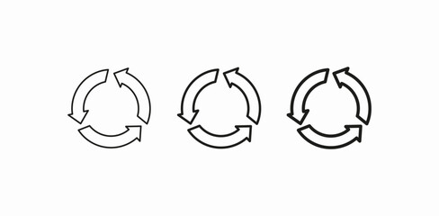 recycle arrows circular icon sign vector