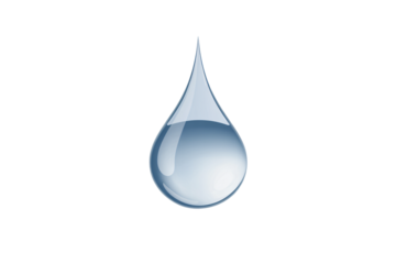 Refreshing water droplet illustration symbolizing purity and cleanliness