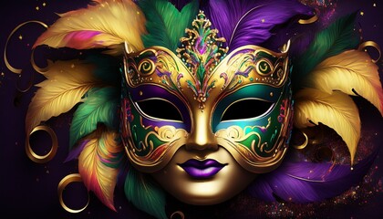 mardi gras mask generative ai