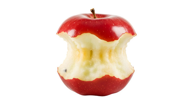 biten apple png, Red apple, eaten apple isolated on white background, delicious apply, apple PNG transparent background image