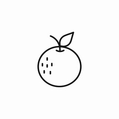 orange citrus fruit icon sign vector