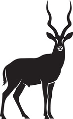 Obraz premium Elegant silhouette of a male Kudu antelope with impressive spiral horns standing tall and proud against a clean white background representing African wildlife and natural beauty