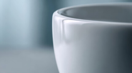 minimalist closeup shot of empty cup set against ultrabright clean background