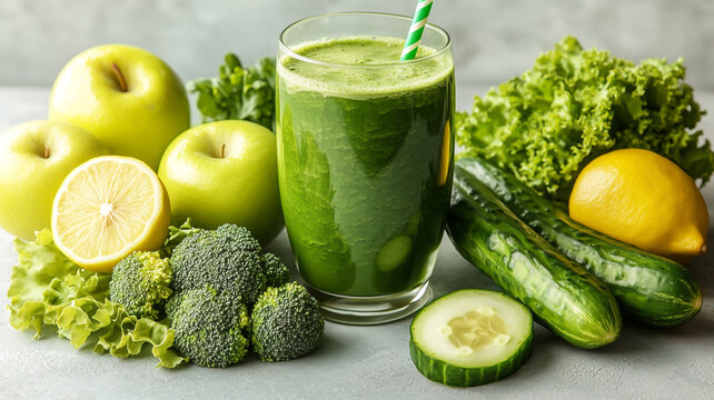 Glass of fruit and vegetable juice. Agriculture and healthy food concept. World Vegan Day