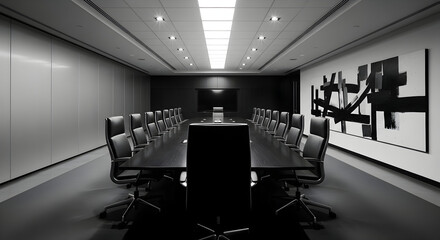 Modern Corporate Conference Room: Elegant Design for Executive Decision Making Discussions