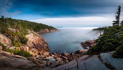 Fototapeta premium Fogy Day In Acadia Np