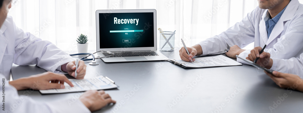 Leinwandbilder data backup restoration recovery restore data from cloud storage brisk and provide planned network r
