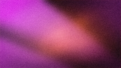 Abstract grainy 4K background with a soft light spot and vibrant gradients of purple, magenta, and red, perfect for modern digital designs