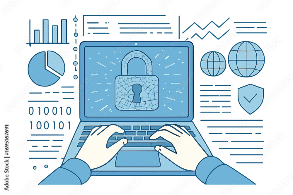 Poster explore the realm of computer network security and safeguard the digital environment using advanced 