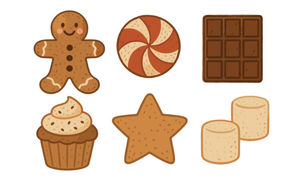 Festive holiday treats: gingerbread, peppermint, chocolate, and more sweet delights