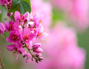 Obraz premium Close-up of delicate pink flowers (1)