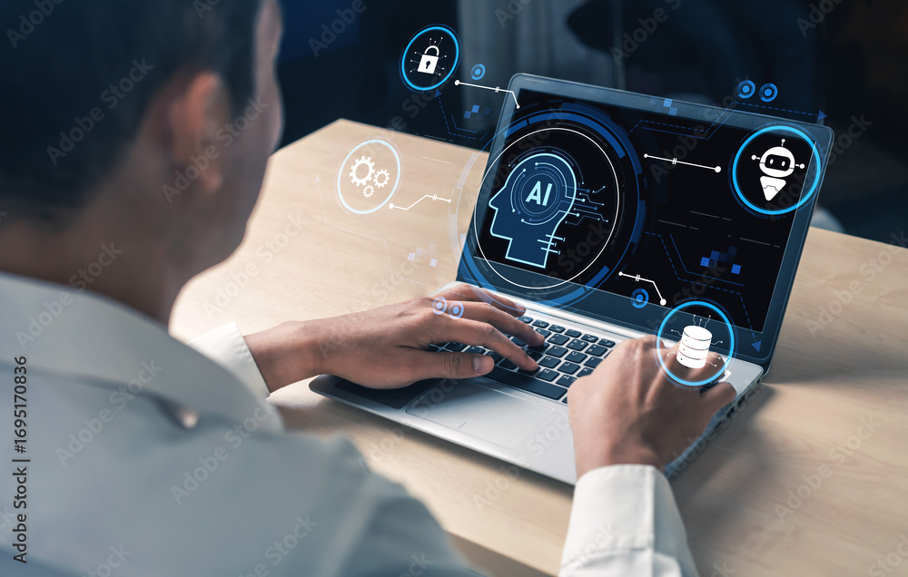 Poster ai security and data ecosystem integrate ai, data, and security into one connected system for automa
