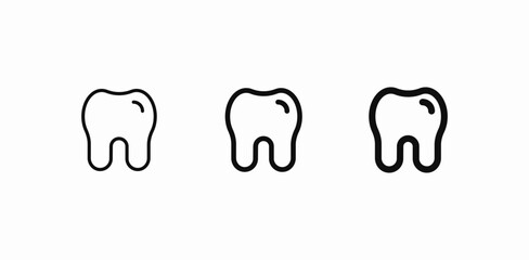 human molar tooth icon sign vector